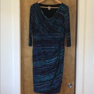 Anne Klein Printed 3/4 length sleeve printed dress